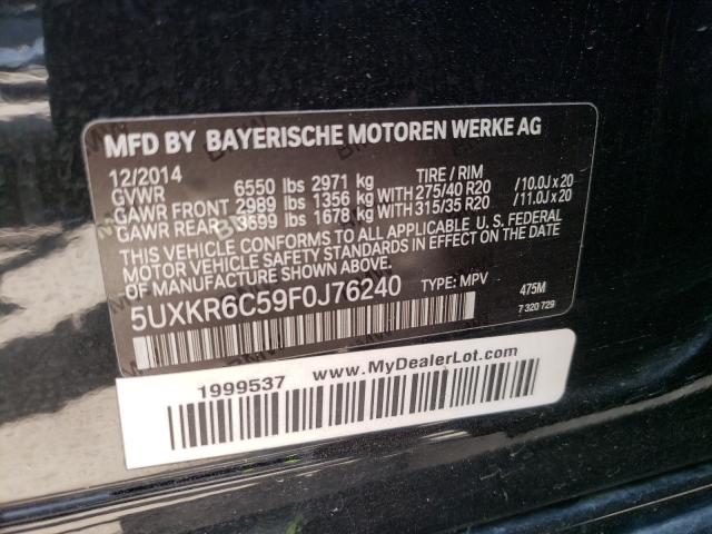 2015 BMW X5 XDRIVE5 5UXKR6C59F0J76240