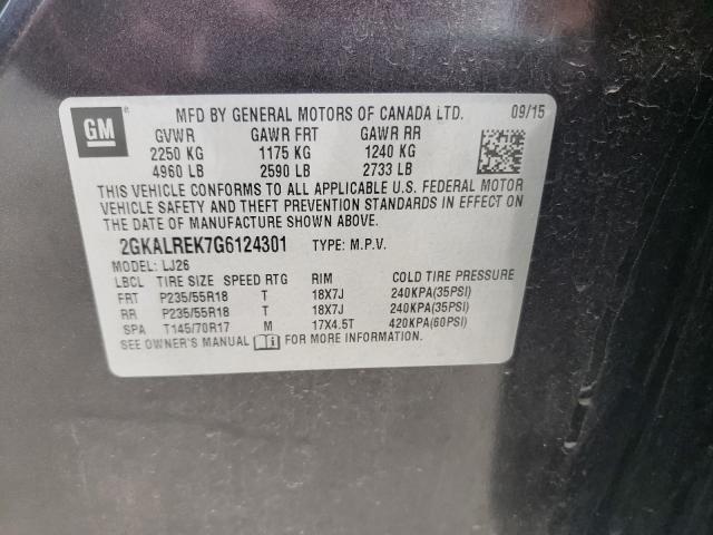 2016 GMC TERRAIN DE 2GKALREK7G6124301
