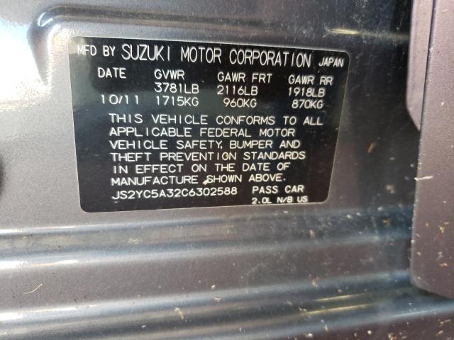2012 SUZUKI SX4 LE JS2YC5A32C6302588