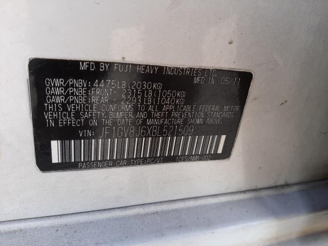 2011 SUBARU IMPREZA WR JF1GV8J6XBL521509