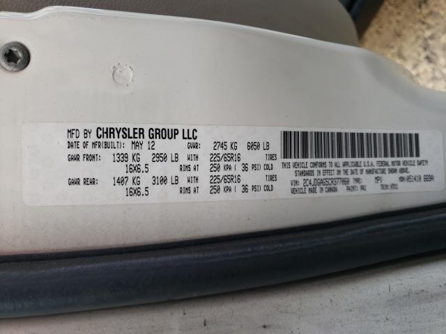 2012 DODGE RAM VAN 2C4JDGAG5CR377060