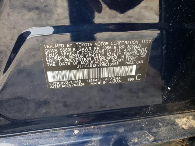 2013 LEXUS LS 460 JTHCL5EF7D5016556