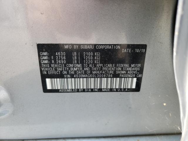 2020 SUBARU LEGACY SPO 4S3BWAG60L3008786