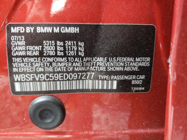 2014 BMW M5 WBSFV9C59ED097277