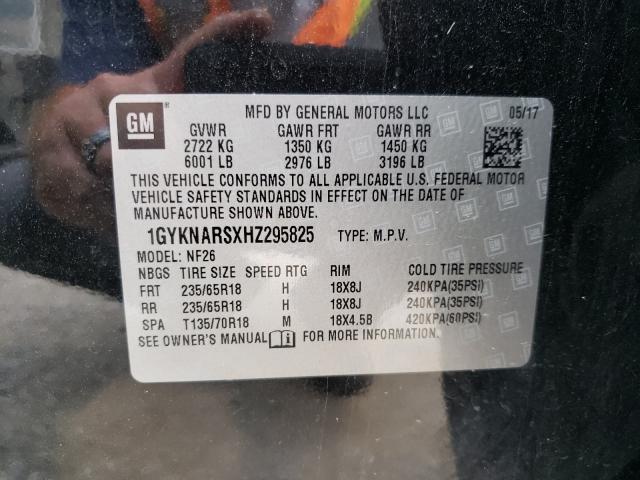 2017 CADILLAC XT5 1GYKNARSXHZ295825
