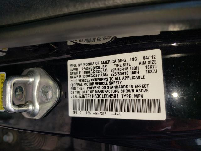 2012 HONDA CROSSTOUR 5J6TF1H53CL004591
