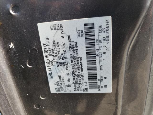 2011 FORD RANGER SUP 1FTLR4FE1BPA61297