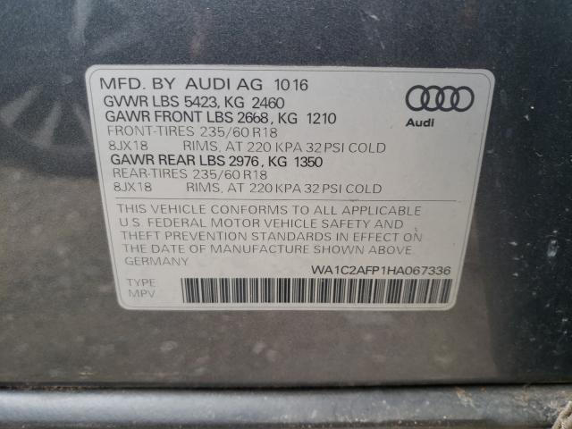 VIN WA1C2AFP1HA067336 2017 Audi Q5, Premium no.10