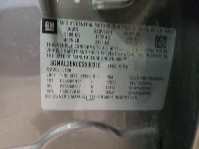 2012 CHEVROLET CAPTIVA SP 3GNAL2EK0CS590318