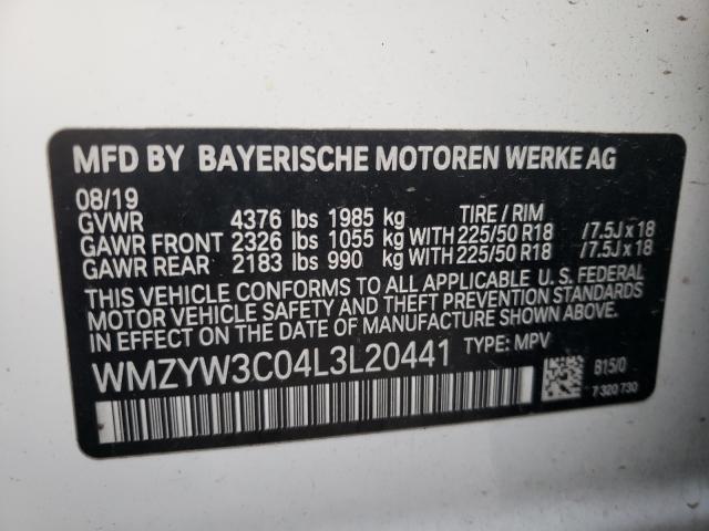 2020 MINI COOPER COU WMZYW3C04L3L20441