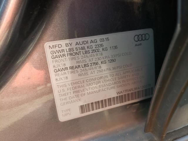 2015 AUDI A4 ALLROAD WA1TFAFL9FA120279