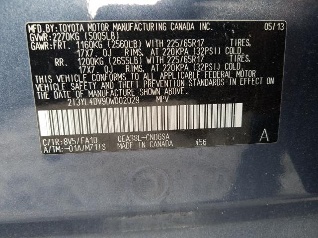 2013 TOYOTA RAV4 EV 2T3YL4DV9DW002029