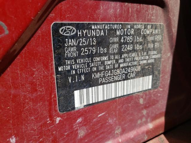 2013 HYUNDAI AZERA KMHFG4JG5DA249608