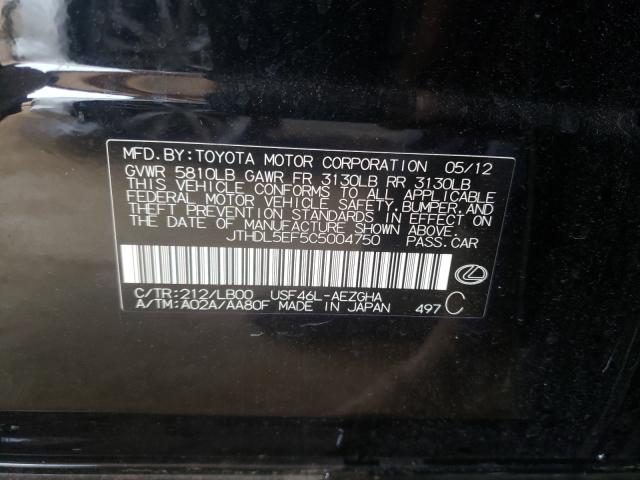 2012 LEXUS LS 460L JTHDL5EF5C5004750