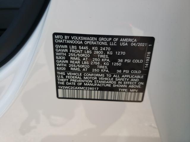 2021 VOLKSWAGEN ATLAS CROS 1V2WC2CAXMC226017