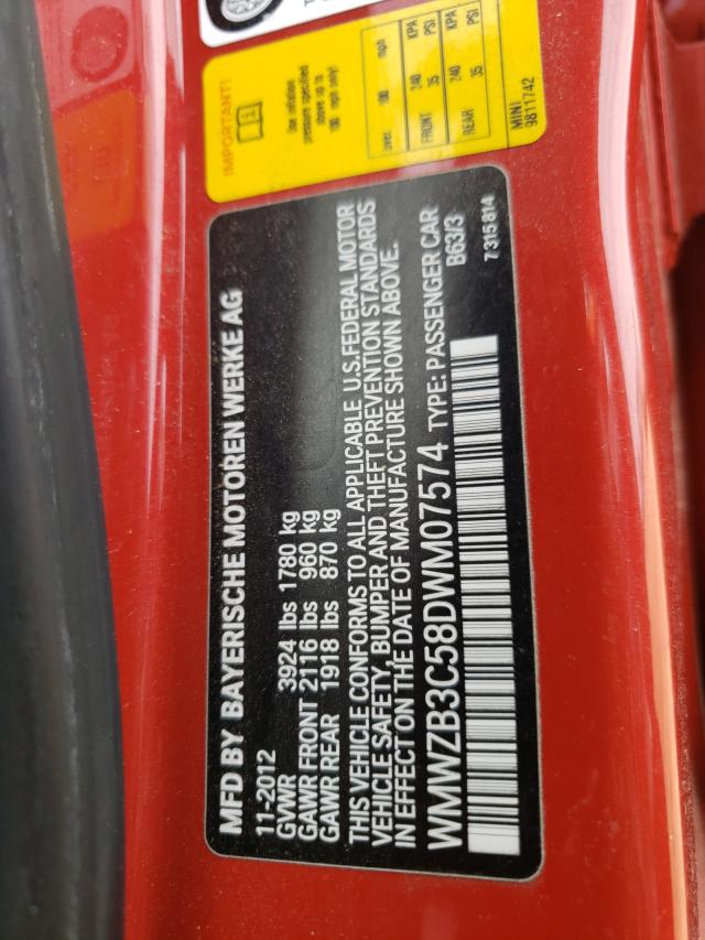 2013 MINI COOPER COU WMWZB3C58DWM07574