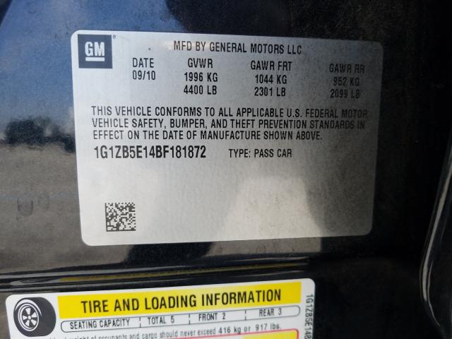 2011 CHEVROLET MALIBU LS 1G1ZB5E14BF181872