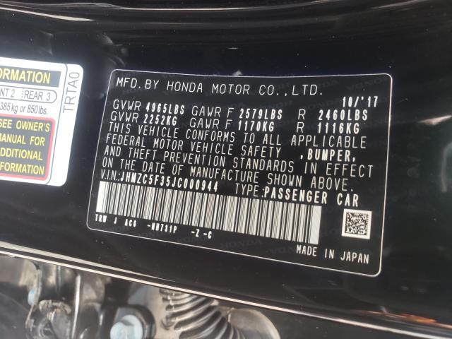 2018 HONDA CLARITY TO JHMZC5F35JC000944