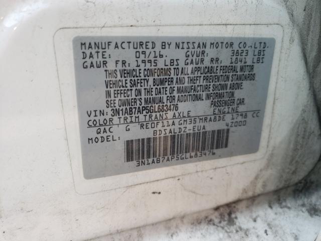 2016 NISSAN SENTRA 4WD 3N1AB7AP5GL683476