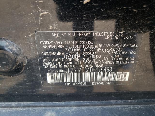 2013 SUBARU FORESTER JF2SHAEC4DH415468