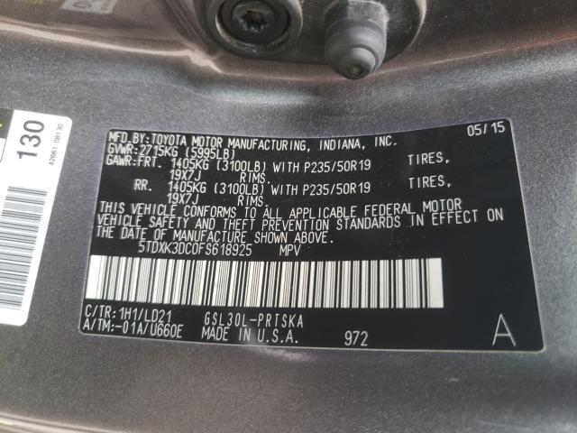 2015 TOYOTA SIENNA SE 5TDXK3DC0FS618925