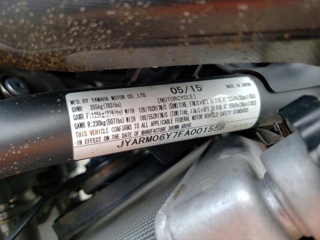 2015 YAMAHA FZ07 C JYARM06Y7FA001556