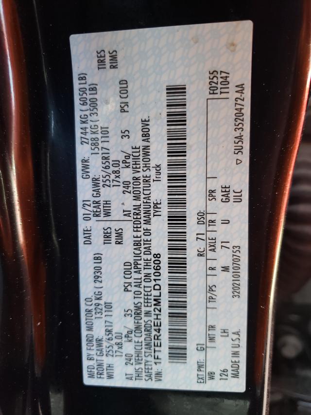 2021 FORD RANGER XL 1FTER4EH2MLD10608