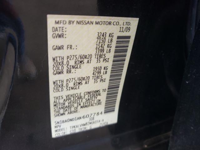2010 NISSAN ARMADA SE 5N1BA0ND1AN607784