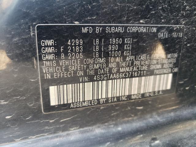 2019 SUBARU IMPREZA/L 4S3GTAA66K3716711