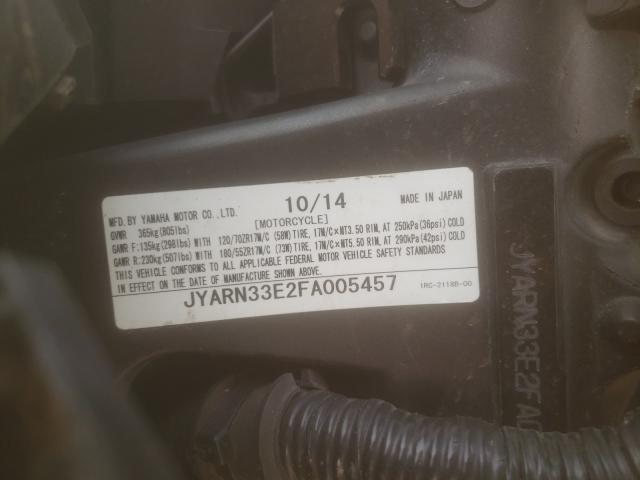 2015 YAMAHA FZ09 JYARN33E2FA005457