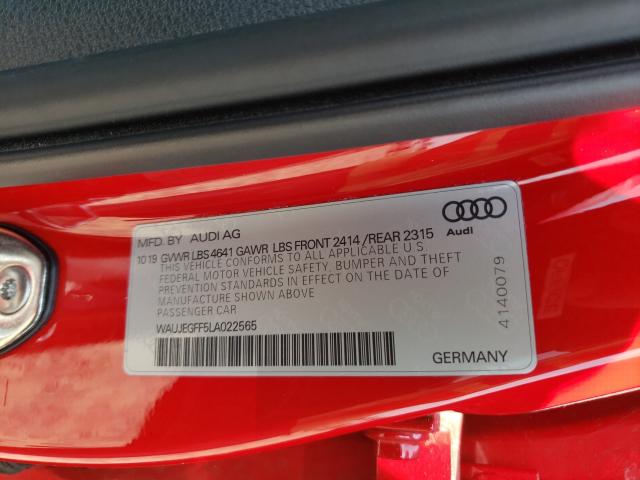 2020 AUDI A3 S-LINE WAUJEGFF5LA022565
