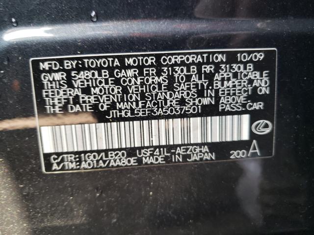 2010 LEXUS LS 460L JTHGL5EF3A5037501