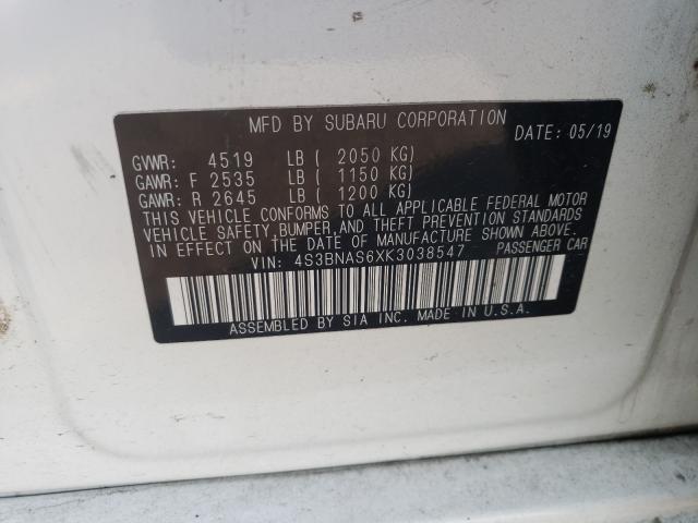 2019 SUBARU LEGACY SPO 4S3BNAS6XK3038547