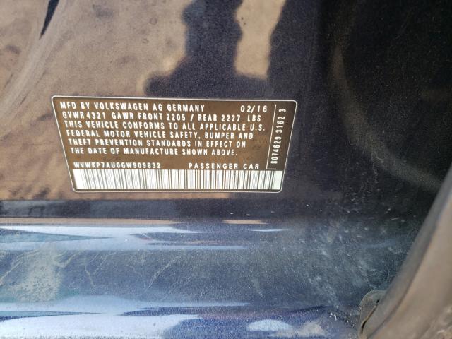 2016 VOLKSWAGEN E-GOLF SE WVWKP7AU0GW909832