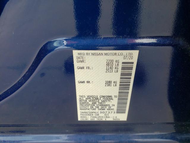 2020 NISSAN LEAF SL PL 1N4BZ1DPXLC307373