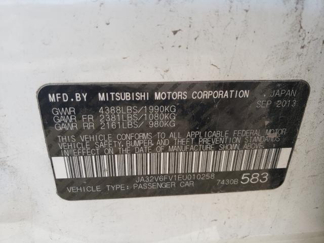 2014 MITSUBISHI LANCER RAL JA32V6FV1EU010258