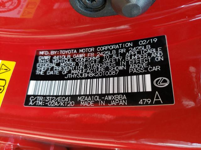 2019 LEXUS UX 200 JTHY3JBH8K2010087