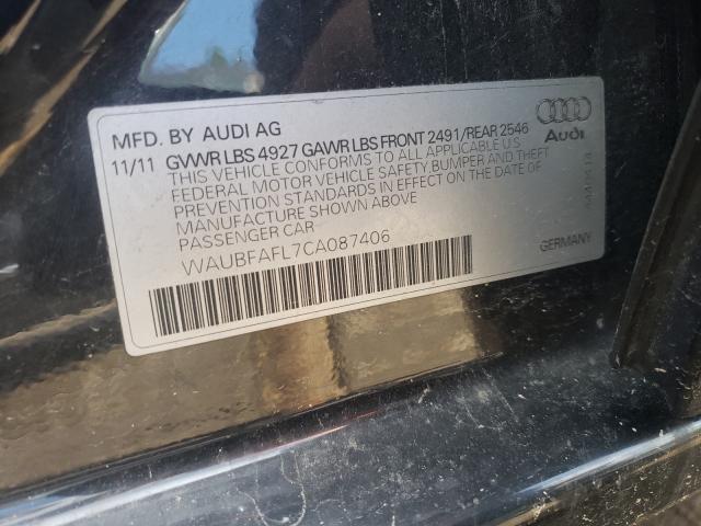2012 AUDI A4 2.0T WAUBFAFL7CA087406