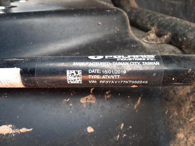 2019 POLARIS RZR 170 RF3YAV177KT032243