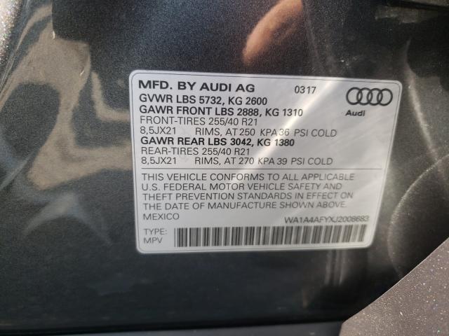 2018 AUDI SQ5 PREMIU WA1A4AFYXJ2008683