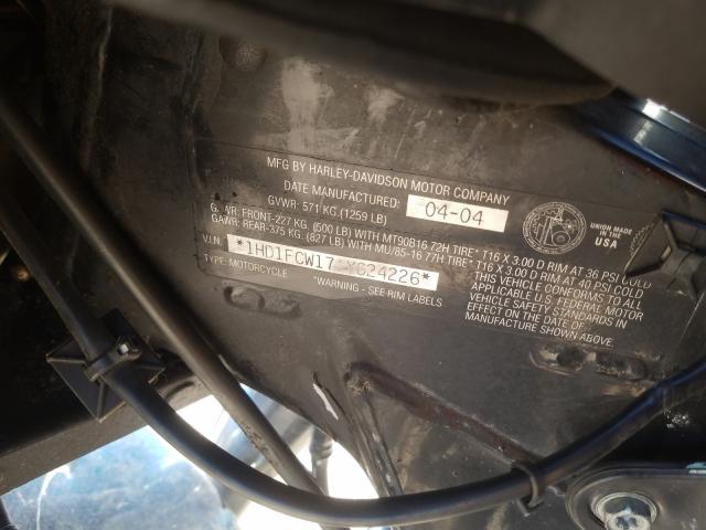 2004 HARLEY-DAVIDSON FLHTCUI 1HD1FGW174Y624226