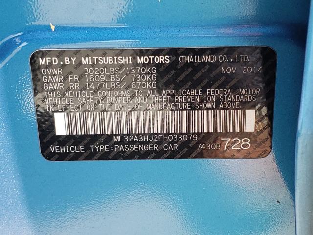 2015 MITSUBISHI MIRAGE DE ML32A3HJ2FH033079