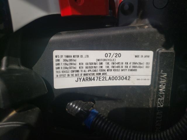 2020 YAMAHA XSR900 JYARN47E2LA003042