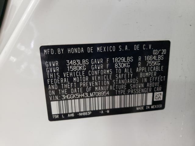 2020 HONDA FIT LX 3HGGK5H43LM708954