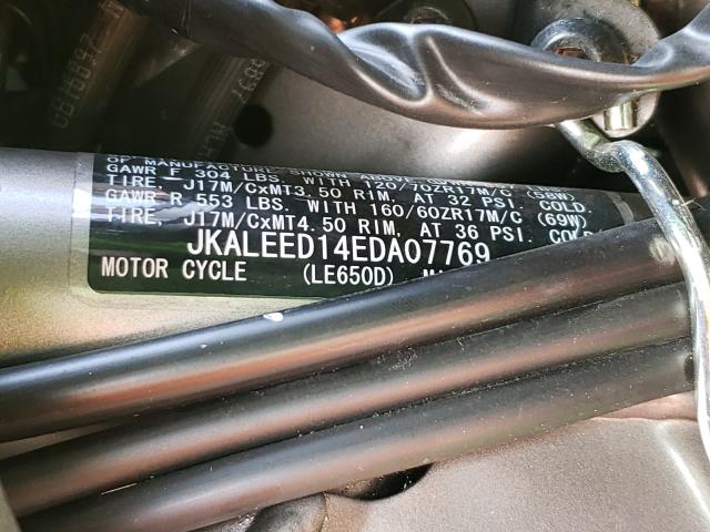 2014 KAWASAKI KLE650 D JKALEED14EDA07769