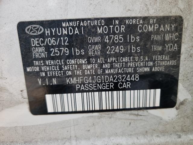 2013 HYUNDAI AZERA KMHFG4JG1DA232448