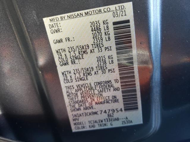 2021 NISSAN ROGUE SL 5N1AT3CA9MC747954