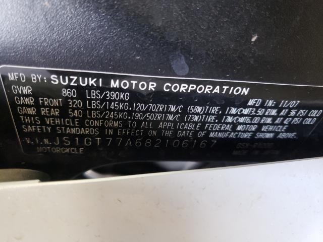 2008 SUZUKI GSX-R1000 JS1GT77A682106167