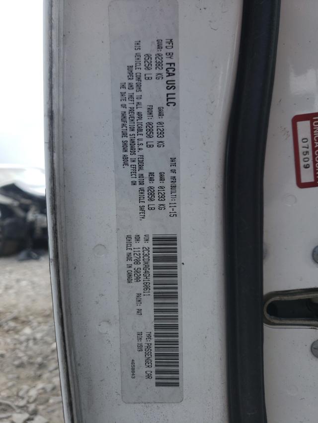 2016 DODGE CHARGER PO 2C3CDXAG4GH160611