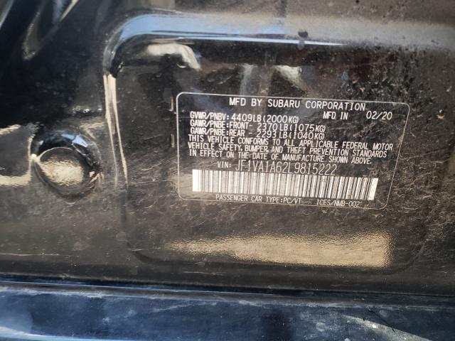 2020 SUBARU WRX JF1VA1A62L9815222